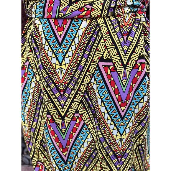 Mara Hoffman One Shoulder Twist Mini Dress Geometric Pattern 100% Silk Size 10 - Picture 4 of 6